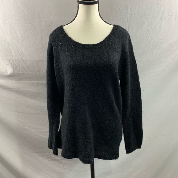 Black Sweater With Glitter Beads - Picture 1 of 6